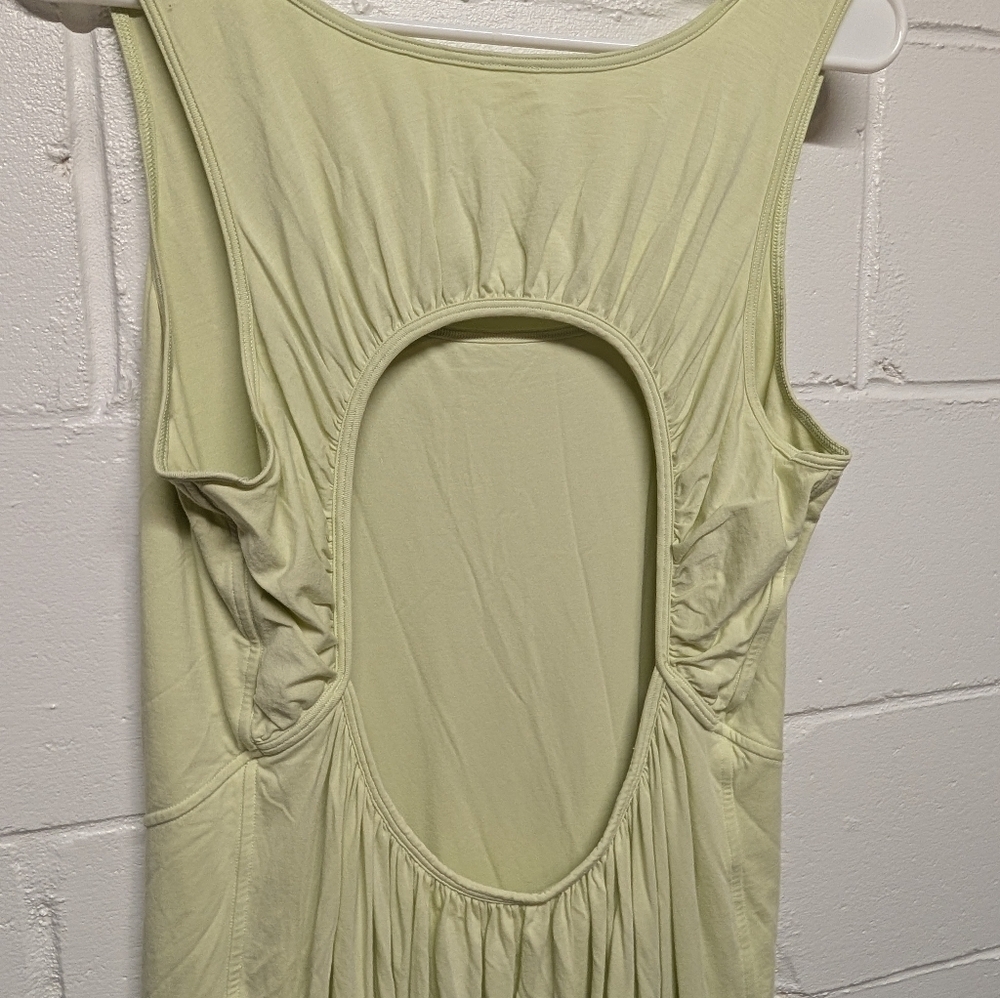 lululemon athletica Light Yellow/Green Midi Dress with Cutout Back - Picture 8 of 11